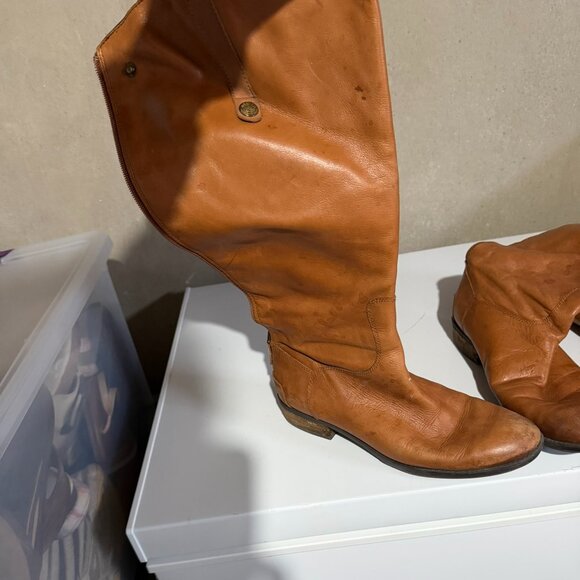 Sam Edelman Wide Calf "Penny" Riding Boots - Whiskey Size 9 - Picture 2 of 3